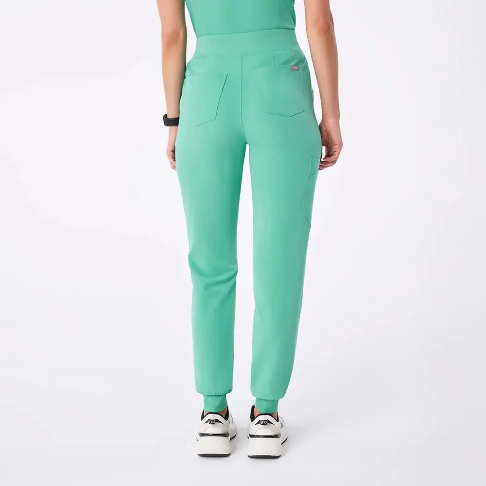 NEW NWT Figs High Waisted Zamora 6-Pocket Jogger Scrub Pants Surgical Green M - Picture 3 of 16